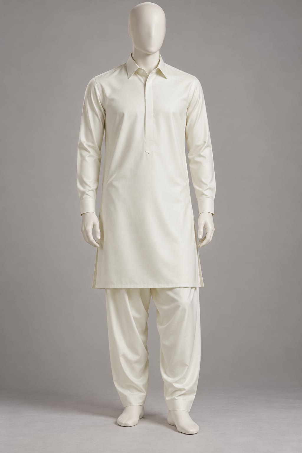 Men’s Premium Unstitched Off White Boski Suit