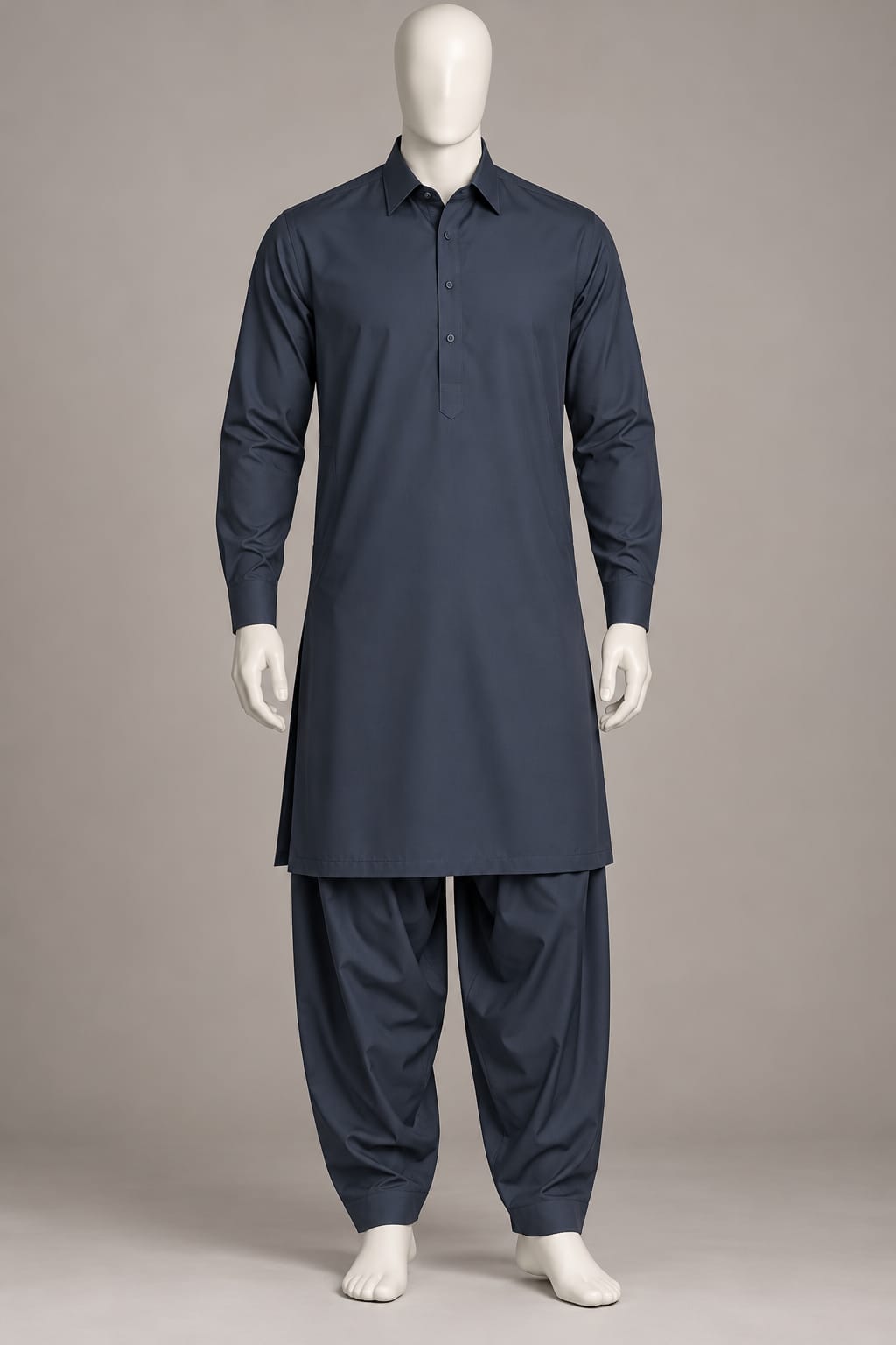 Men’s Premium Unstitched Dark Blue Boski Suit