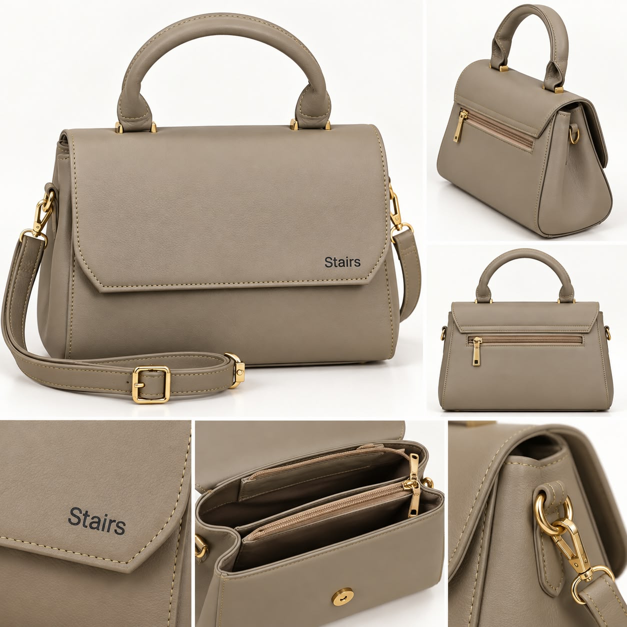 Women’s Buffalo Leather Flap Top-Handle Bag